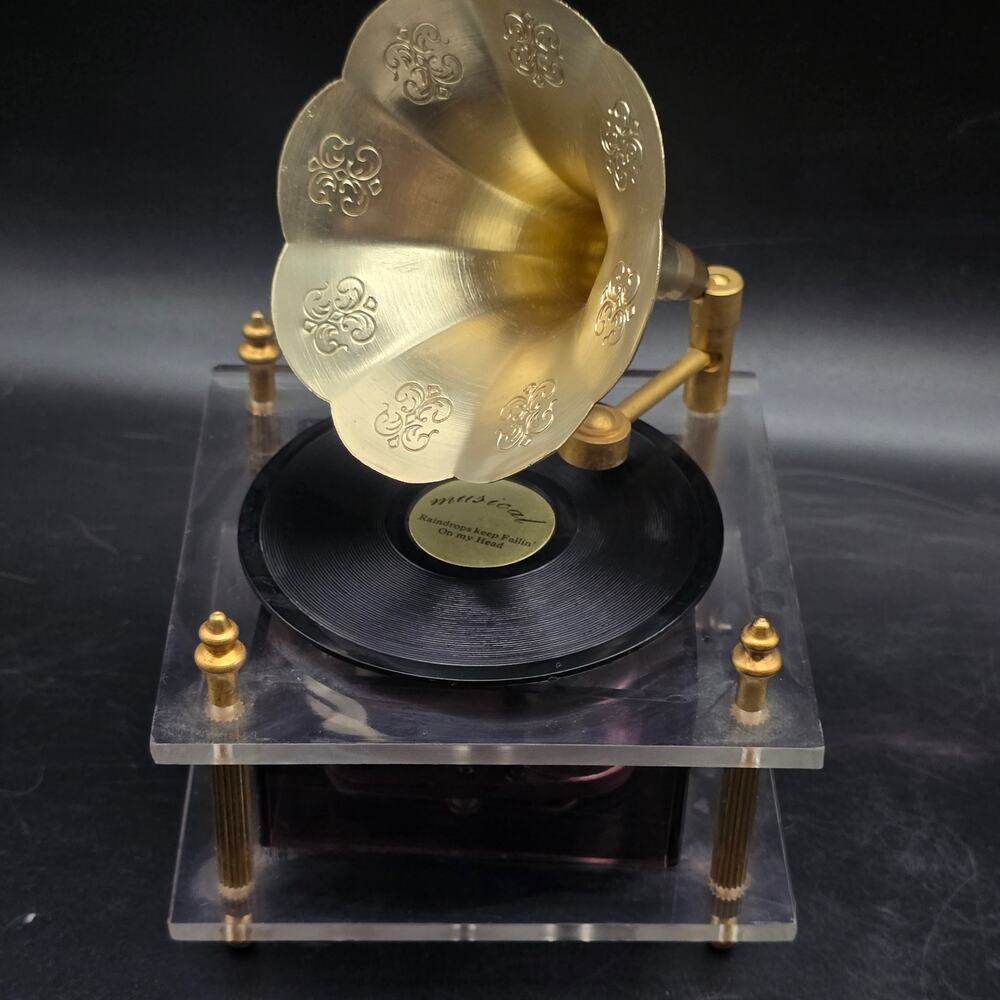 Gramophone Record Player Music Box Raindrops Falling On My Head Vintage Japan
